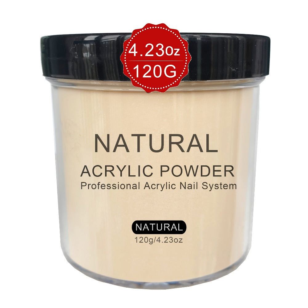 Acrylic Nail Powder 4oz Glitter Set 3 Colors Cool Pink Golden Natural for Nail Extensions Sculpting 3D Nail Art Formaldehyde Free No Lamp Needed Professional Kit
