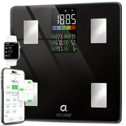 Smart Body Scale 14-in-1 – Body Fat Scale with BMI, Muscle Mass & 14 Health Metrics, Wireless Bluetooth App Sync, Auto Recognition, 500 lb Capacity, HD LED Display for Home & Gym Use