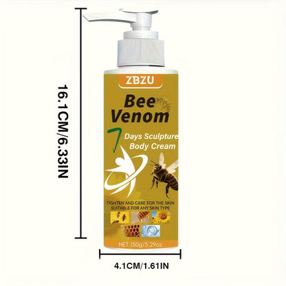 Skin Tightening Body Cream with Bee Venom & Collagen – 7-Day Rapid Firming Lotion for Arms, Abdomen, Thighs & Buttocks | Vitamin C, Vitamin E & Glycerin Formula | Fast-Absorbing Lifting Cream 150g