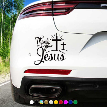 Christian God Car Stickers 4pcs – Waterproof Vinyl Bumper Decals for Cars, Laptops, Water Bottles, Motorcycles & Windows, Faith Cross Religious Sticker Set, Multi-Color Options
