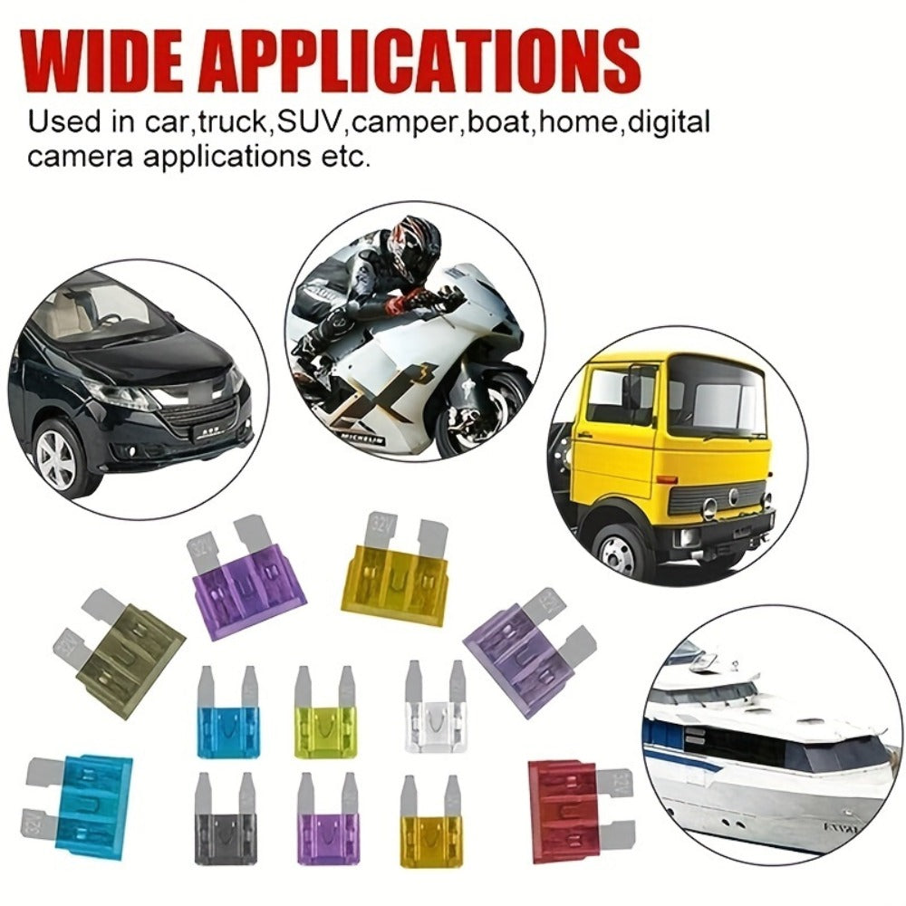 600pcs Truck Blade Fuse Kit (2 Boxes, 300pcs Each) | Complete Automotive Fuse Assortment for Vehicle Maintenance - Essential Truck & Car Fuse Set with Mixed Amperages - Reliable Auto Accessories for Repairs by JAHY2TECH