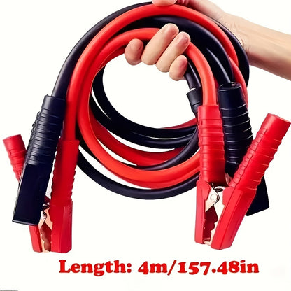 Jump Starter Cables for Car Batteries, Suitable for Vehicles Like Cars, Trucks, And Suvs - 157.48 inch Long, Without Battery