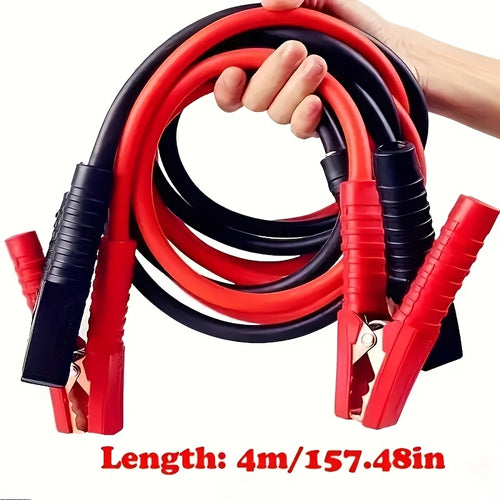 Jump Starter Cables for Car Batteries, Suitable for Vehicles Like Cars, Trucks, And Suvs - 157.48 inch Long, Without Battery