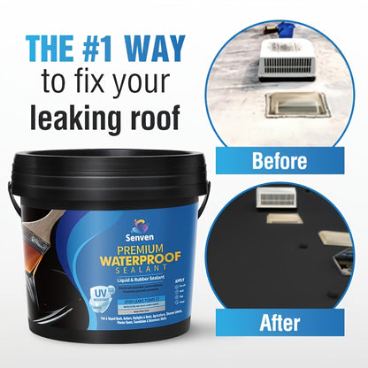 Professional-Grade Liquid Rubber Waterproof Sealant - 32oz UV-Resistant & Elastic Formula for Roof/Concrete/RV/Boat Leaks | All-Weather Crack Filler for Masonry & Vacation Homes Indoor/Outdoor Use