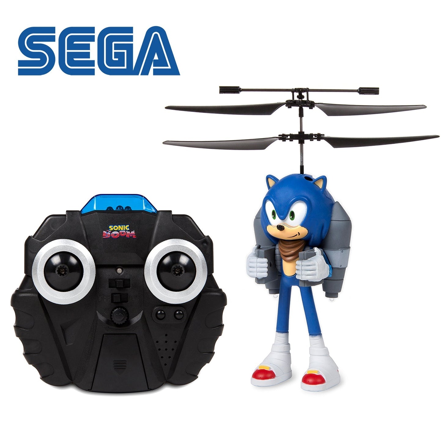 Sonic the Hedgehog 2.5CH IR Jetpack Flying Figure Helicopter – Remote Control Indoor Flying Toy for Kids Boys Sonic Fans – Birthday Christmas Gift Ages 6 7 8 9 10+