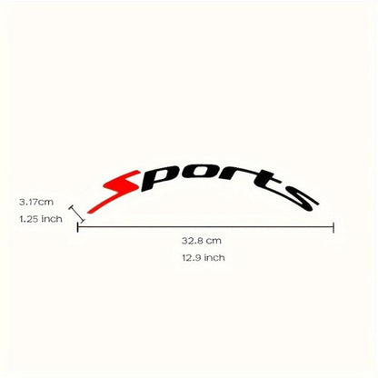 Tire Letter Stickers – Sport Racing PVC Tire Decals for Car & Motorcycle, Self-Adhesive Raised Letter Stickers, Cool Car Modification Decoration (Pack of 8)
