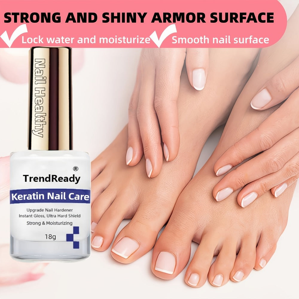 Colored Nail Hardener Set Pink White Yellow - Extra Strong Fast Drying Long Lasting 15ml Nail Strengthener for Weak Splitting Brittle Nails Base Coat Manicure Kit 2 Pack 6 Pack Women