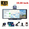 High-Definition Front Camera 10.2-Inch Large Car Screen, 4K Ultra-Clear Display, Carplay/Android Auto Control Supporting BT Wireless Connection, Parking Assistance, Entertainment, Video Playback, Positioning Navigation Phone Answering, with 64GB TF