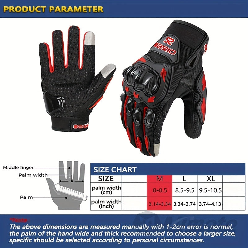Full-Finger Motorcycle Gloves for Summer That Are Breathable, And Durable, Suitable for Motocross Racing And Compatible with Touch Screens