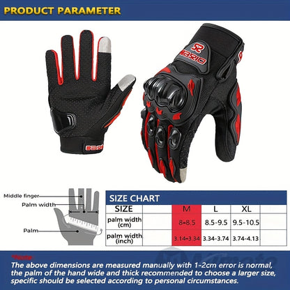 Full-Finger Motorcycle Gloves for Summer That Are Breathable, And Durable, Suitable for Motocross Racing And Compatible with Touch Screens