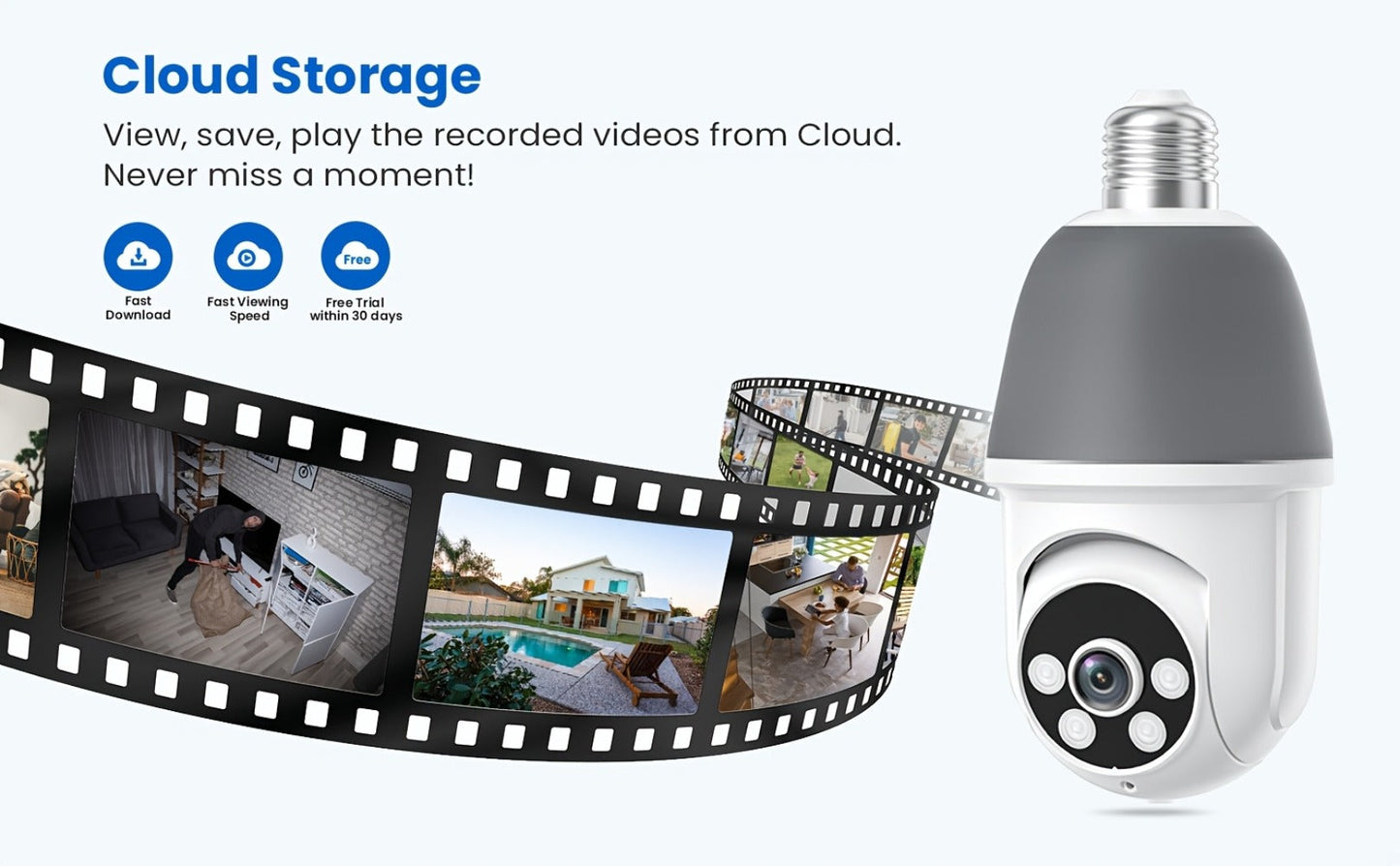 AI Auto Tracking Security Camera 360° Panoramic 1920P | Infrared Night Vision Two-Way Audio 2.4GHz USB Charging | Wireless Indoor Surveillance Camera Human Motion Detection