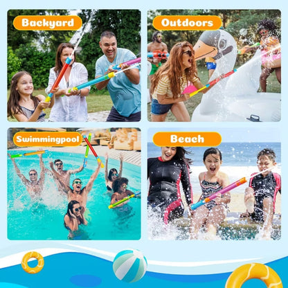 Water Polo Balls Bulk Set 80 Pack for Pool Games & 4-Piece Mini Water Gun Squirt Toy Kit – Summer Outdoor Water Play for Kids Boys Girls Ages 3+, Pool Party Beach Backyard Birthday Gift
