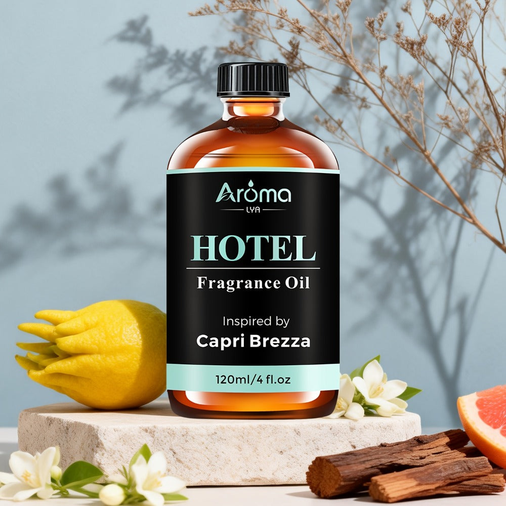 Hotel Fragrance Essential Oil 4oz/120ml – Luxury Scent for Diffuser, Humidifier, Candles & Perfume | White Tea, CapriBreeze, MINE, Beach Villas, R-C Hotel