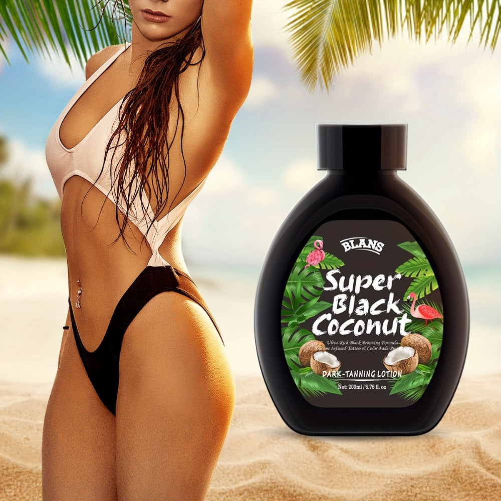 Sunless Tanning Cream with Coconut Natural Glow Bronzing Lotion Alcohol-Free BPA-Free for All Skin Types Medium Skin Tone Daily Self Tanner Body Skin Care Unisex 200ml 6.76oz