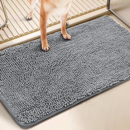Dog Door Mat for Muddy Paws – Absorbent Non-Slip Quick-Dry Microfiber Mat | Machine Washable | Single or 2-Pack | 24×17" & 32×20"