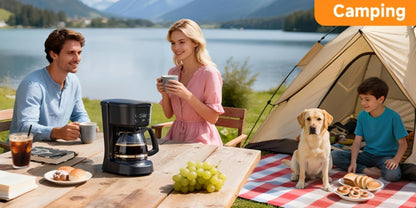 5-Cup Programmable Digital Coffee Maker – Auto Brew, Sneak-A-Cup Anti-Drip, Washable Basket Filter, Keep-Hot Plate & Water Level Window, Drip Coffee Machine for Home & Office – Black, White