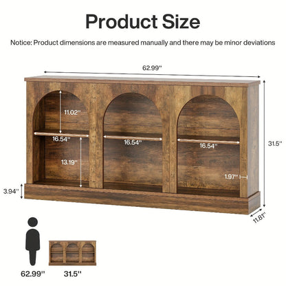 63-Inch Console Table with Multiple Color Options for Entryway detail image - detail view 4
