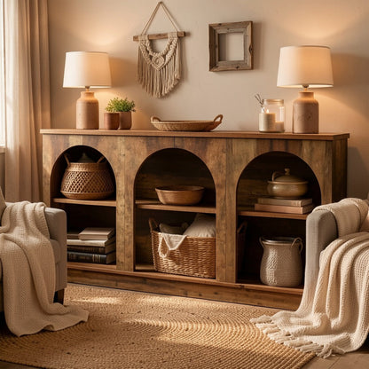 63-Inch Console Table with Multiple Color Options for Entryway detail image - detail view 8