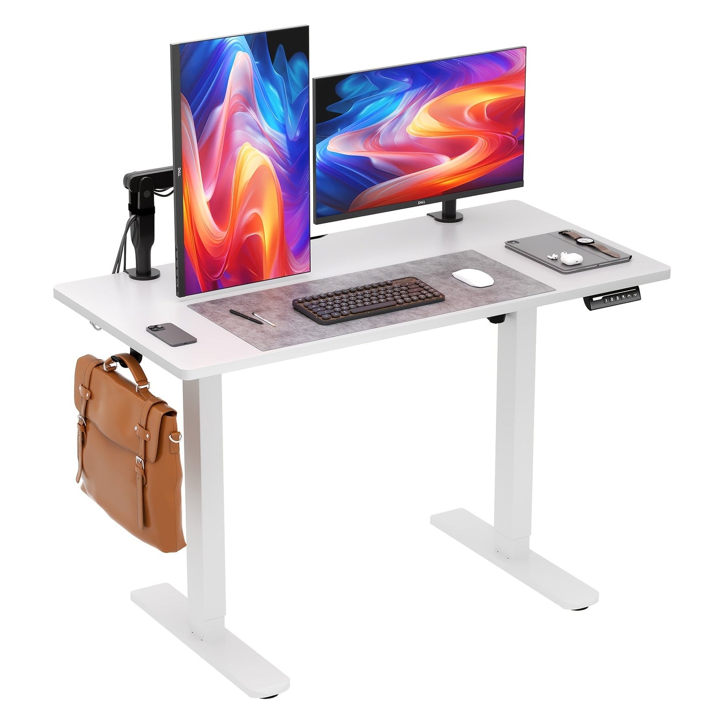 Standing Desk shown in the 55*28 White option