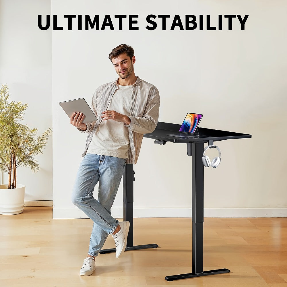 63-Inch Electric Height-Adjustable Standing Desk with Adjustable Height detail image - detail view 9