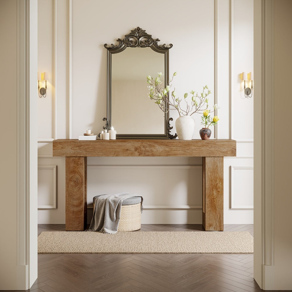 63-Inch Narrow Console Table, Hallway Accent Table for Entryway detail image - detail view 10