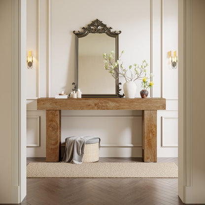 63-Inch Narrow Console Table, Hallway Accent Table for Entryway detail image - detail view 10