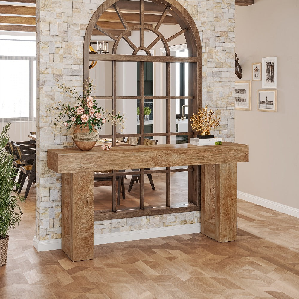 63-Inch Narrow Console Table, Hallway Accent Table for Entryway detail image - detail view 6