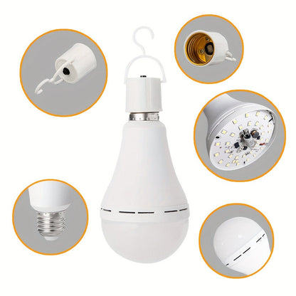 Emergency Light Bulb for Power Outages 2000mAh Rechargeable LED 6000K with Backup Battery – Auto-On Failure Detection, Hangable Emergency Lighting for Home Camping Power Failure, 4 8 12 Pack