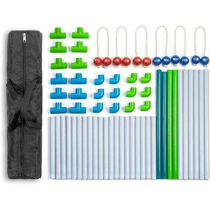 Premium PVC Ladder Toss Game Set with Bolos & Carrying Case – Heavy Duty 2.5mm PVC, Real Golf Ball Bolos, 38.5" Tall – Outdoor Lawn Game for Tailgate, BBQ, Beach & Camping