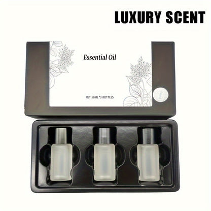 Car Air Freshener Diffuser USB Aromatherapy Humidifier with 3 6 10 Bottles Essential Oils 0.34oz Adjustable Fragrance Output Vehicle Scent Diffuser Gray Blue Red