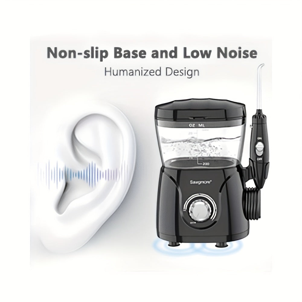 Water Flosser for Teeth & Braces 600ml Large Tank – 10 Adjustable Pressure Levels 8 Nozzles IPX4 Waterproof Professional Oral Irrigator Desktop Electric Dental Flosser for Adults Family
