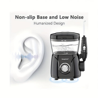 Water Flosser for Teeth & Braces 600ml Large Tank – 10 Adjustable Pressure Levels 8 Nozzles IPX4 Waterproof Professional Oral Irrigator Desktop Electric Dental Flosser for Adults Family