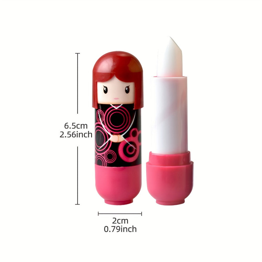 Lip Balm Set 24 Pieces - Cute Doll Design Moisturizing Lip Care, Long-Lasting Hydration for Dry & Chapped Lips, Fun Birthday Gift for Girls, Teens & Kids, Set A & Set B
