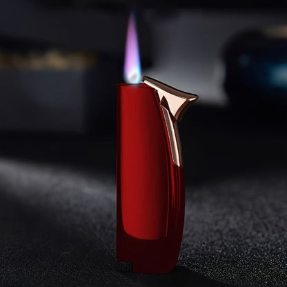 Windproof Lighter 2-Pack – Slim Portable Pocket Lighter with Mirror Finish, Refillable Butane Flame, Fashionable Gift for Men & Women, Available in 8 Colors (Red, Black, White, Silver, Pink, Blue, Yellow, Green)