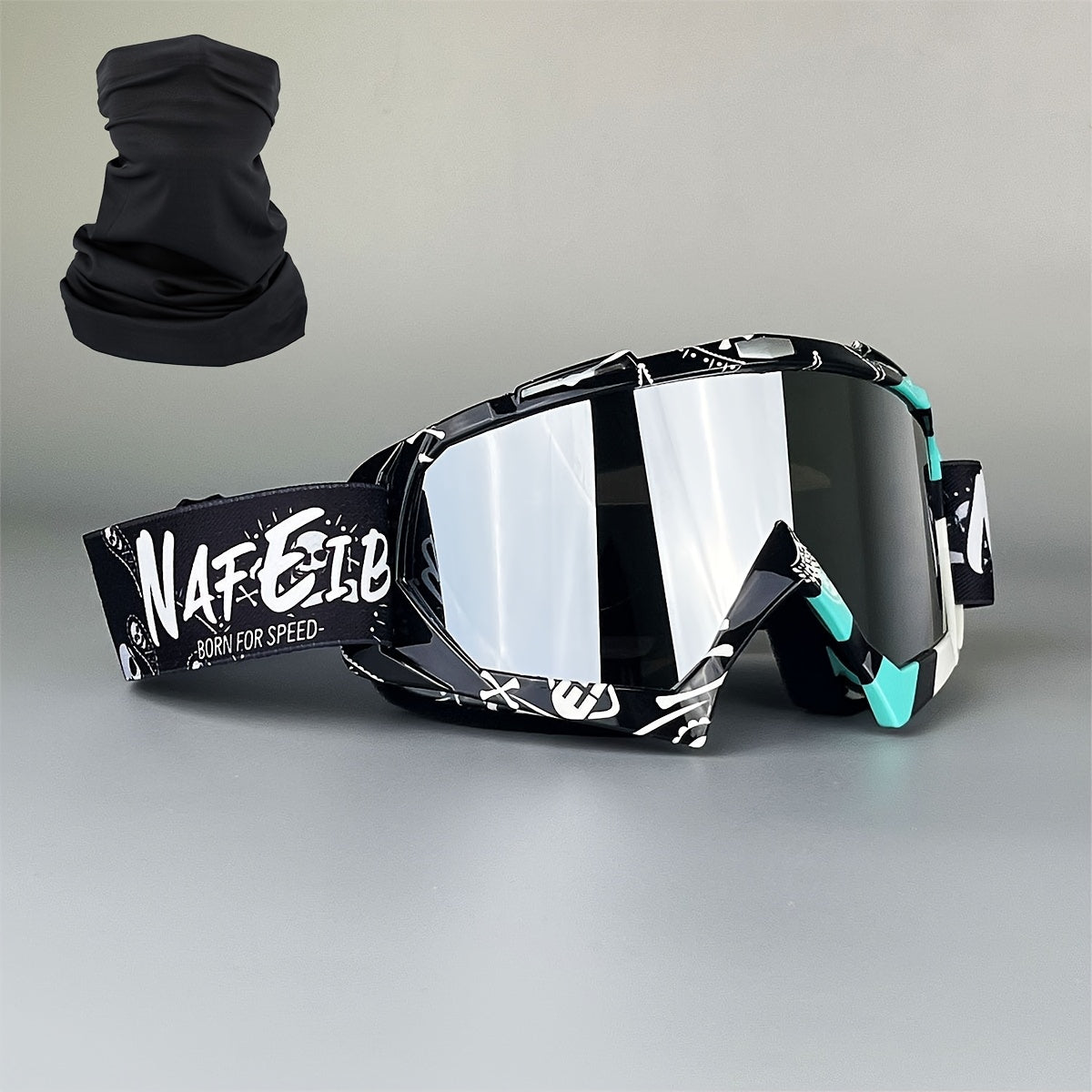 Ski Goggles with Headband – Mirror Coating Polycarbonate Lens, TPU Frame, Adjustable Thick Foam Pad, Anti-Fog Snow Goggles for Adults, 30+ Color Options for Skiing & Snowboarding