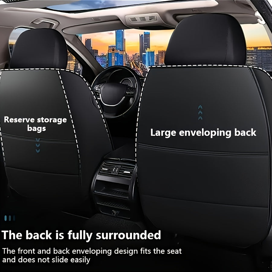 Advanced Faux Leather Car Seat Cover, Imitation Faux Leather Car Seat Cover, Protection Pad For Sedans, SUVs & Pickup Trucks - Durable, Comfortable, Pickup Truck Accessory | Luxury Car Accessory | Durable Seat Cover