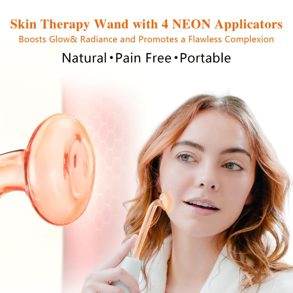Facial Massager Stick 4-in-1 Vibration Beauty Wand Portable Multi-Function Face Lifting Tightening Skin Care Tool Serum Absorption Anti-Aging Device for Women Family Home Use