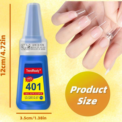 Nail Glue 2 Pack 25g Each Super Strong Waterproof Extra Hold — Fast Drying No Lamp Needed Long Lasting Press On Nail Adhesive for Fake Nails Acrylic Tips Nail Art, Home & Salon Use for Women