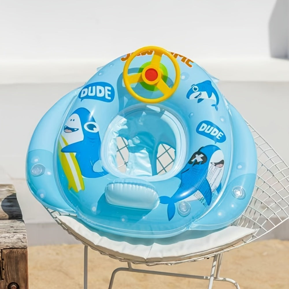 Cute Cartoon Animal Inflatable Pool Float for Kids & Adults – Fun Colorful Beach Floatie Summer Water Toy for Swimming Pool Lake Beach Backyard Vacation, Blue Green Pink