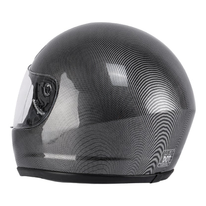 TCMT Motorcycle Carbon Fiber Flip Up Full Face Street Adult Helmet DOT S M L XL