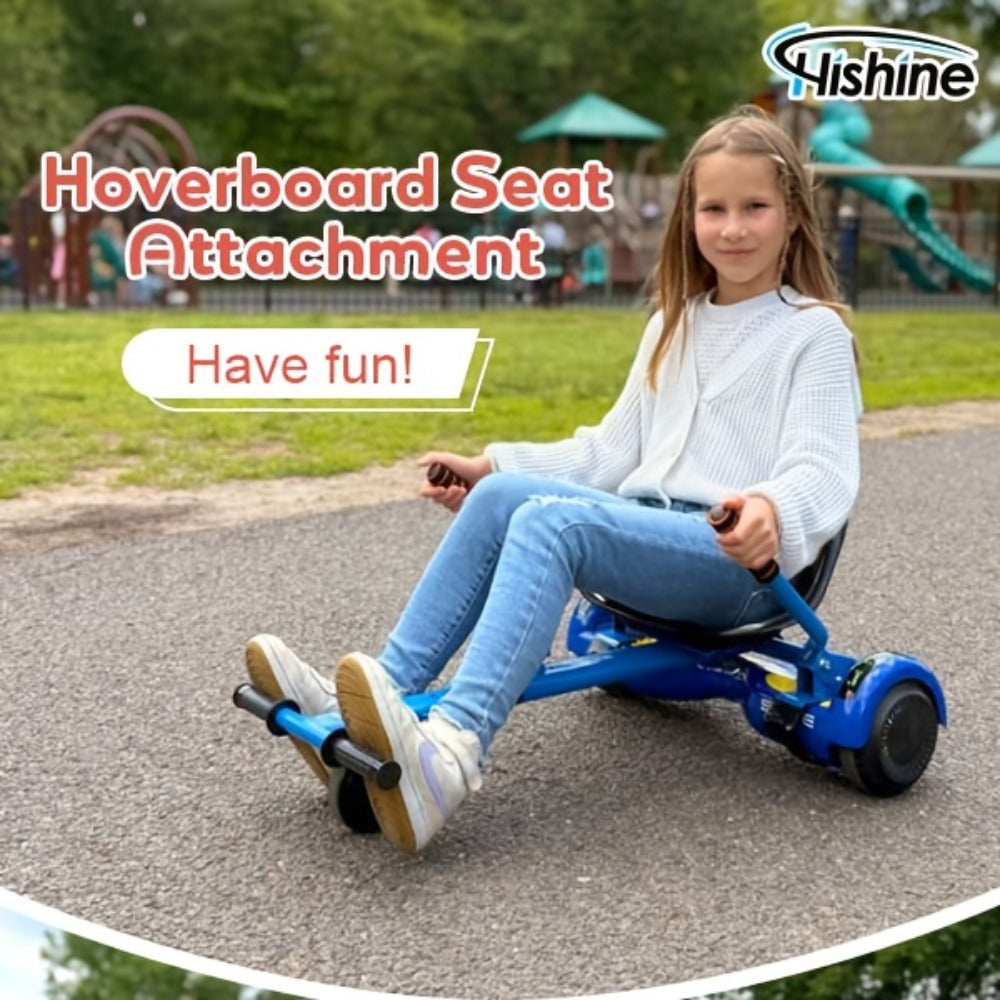 Hoverboard Go Kart Seat Attachment Buggy Conversion Kit 6.5-10 Inch Self-Balancing Scooter 360 Front Wheel Off-Road Tires Shock Absorber Kids Gift No Hoverboard White Black Blue Pink Purple