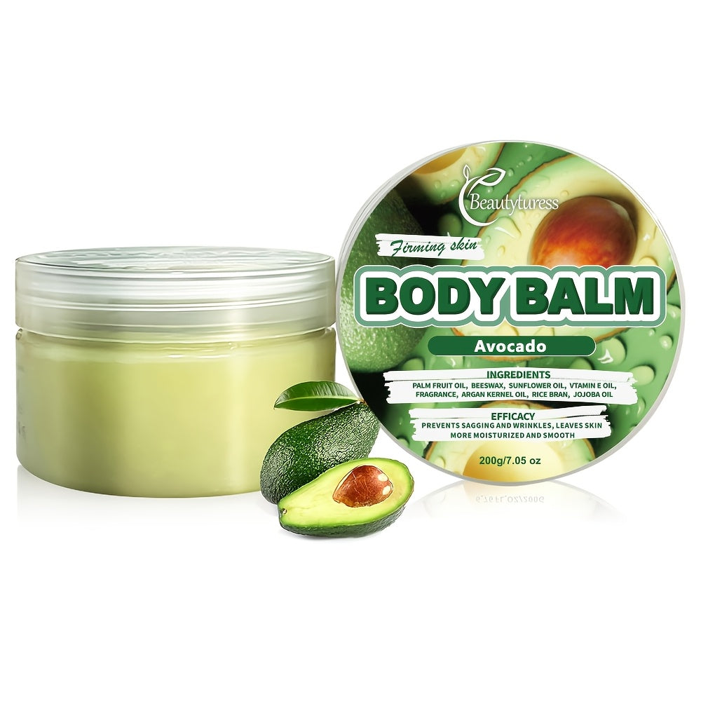 Body Butter Cream 200g Shea Butter Vitamin C Glycerin — Deep Moisturizing Body Glaze for Dry Skin Long-Lasting Hydration Hypoallergenic, 6 Fruity Scents Strawberry Peach Watermelon Blueberry Avocado