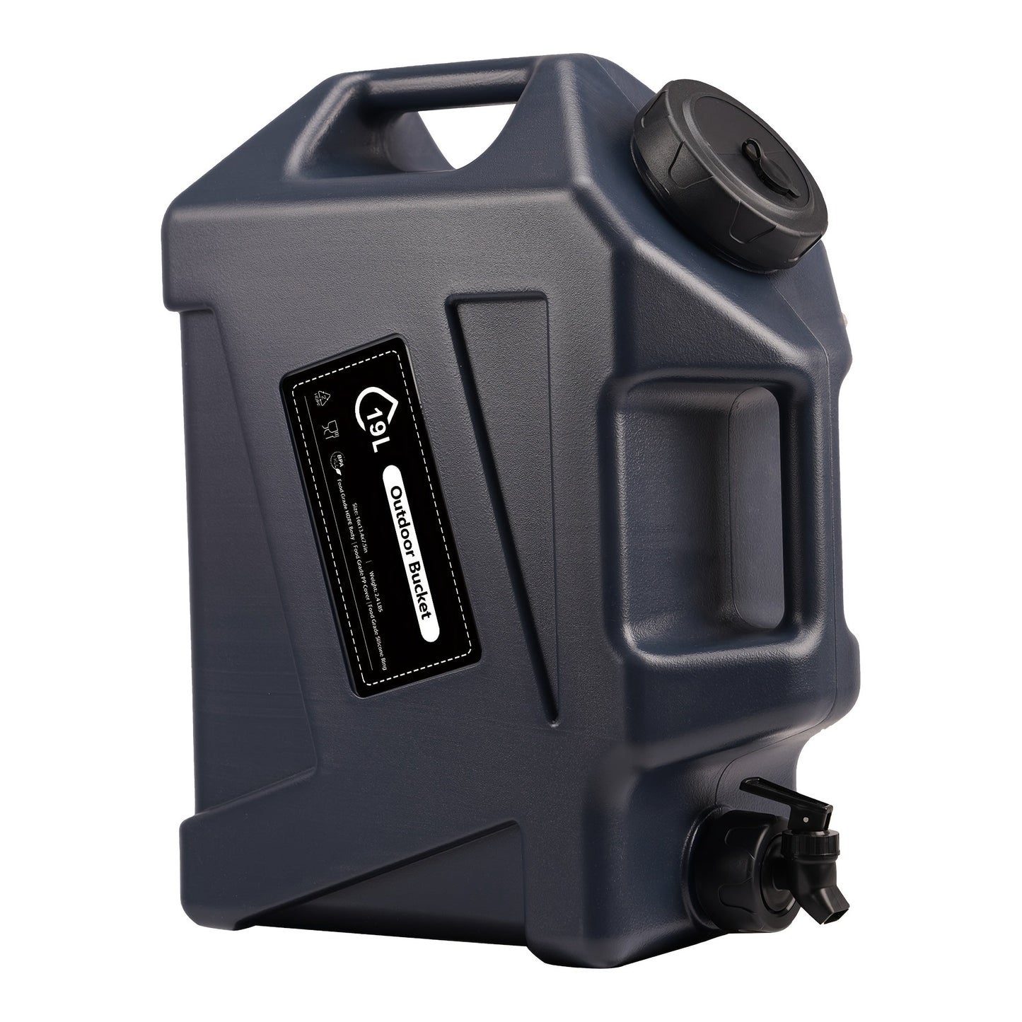 Water Storage Container with Spigot 2 Handles BPA Free PVC Collapsible Water Jug for Camping Outdoor RV Hiking Emergency Survival Portable Water Tank 3.2Gal 5Gal 2.6Gal Multi-Color Options