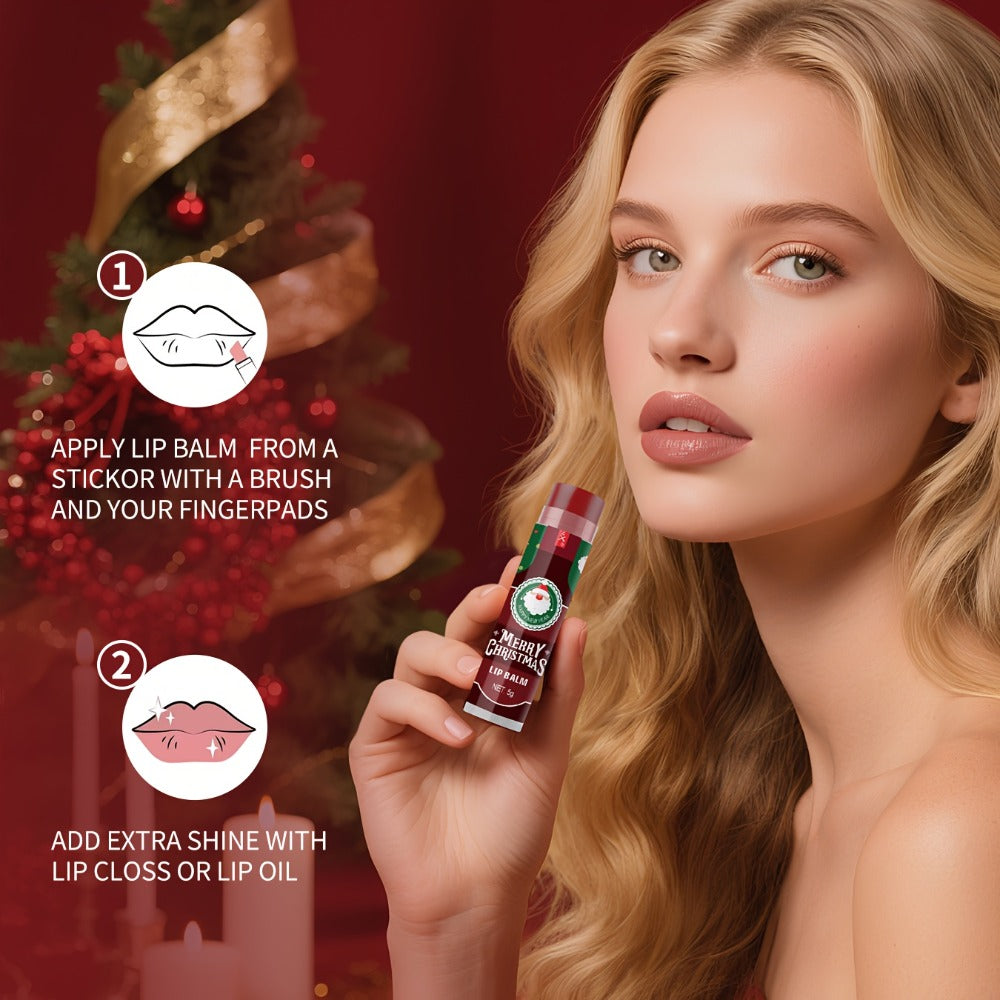 Christmas Lip Gloss & Balm Set 32 Pcs — MISS FACTOR Holiday Gift, Long-Lasting Hydrating Smudge-Proof Formula, Lipstick-Like Tubes, Festive Stocking Stuffer for Women Girls & Beauty Lovers