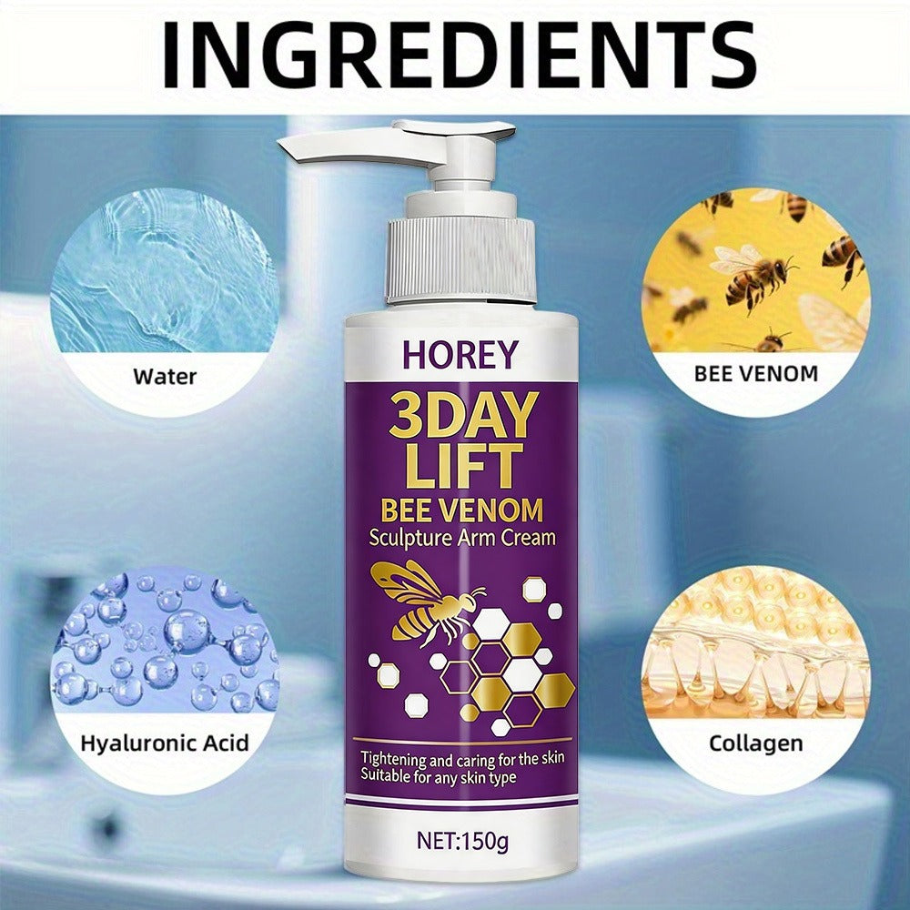 Bee Venom Firming Cream 150g – 3-Day Skin Tightening & Lifting Body Sculpting Lotion for Loose Sagging Arms, Belly, Thighs & Buttocks, Anti-Aging Moisturizer for Women