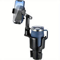 Car Cup Holder Phone Mount, 2-In-1 Cup Holder Expander with Adjustable Base, 360° Rotation, Fits Iphone, Samsung Galaxy & Most Smartphones