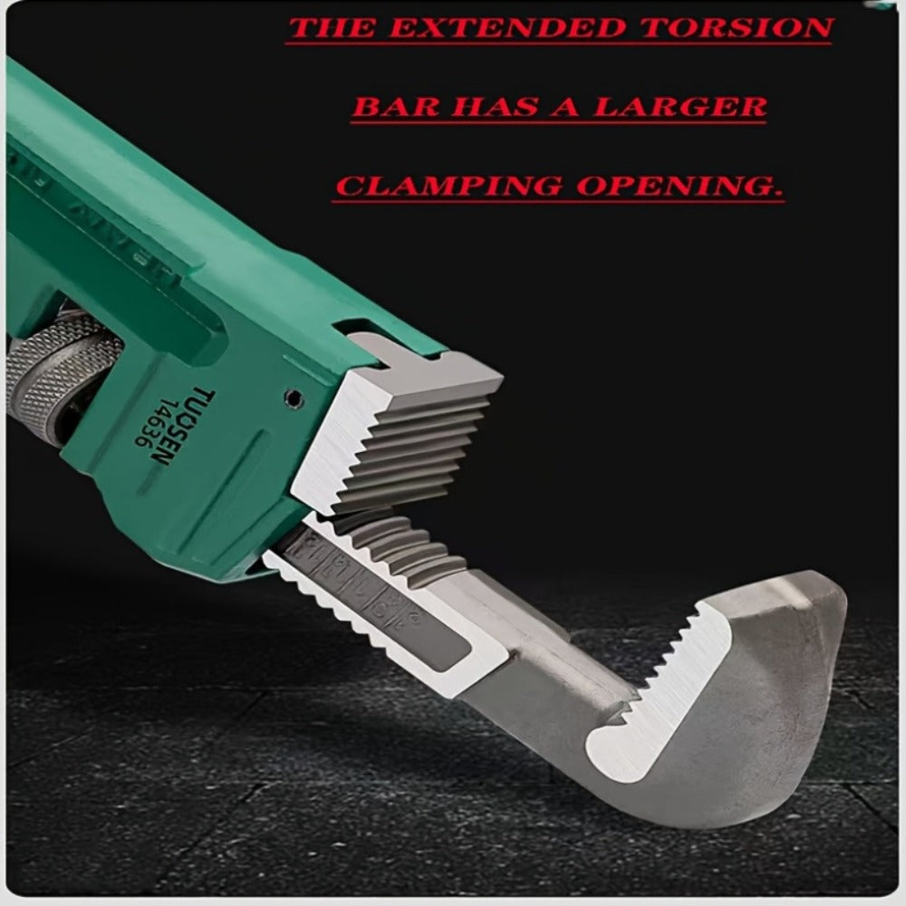 Pipe Wrench Professional Heavy Duty - 8", 12" & 18" CR-V Alloy Steel Plumbing Wrench, Non-Slip Ergonomic Handle, 1500 lbs Torque, Fits 1/2"-4" Pipes, for Plumbing, Automotive & Industrial Use