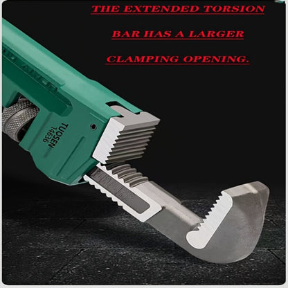 Pipe Wrench Professional Heavy Duty - 8", 12" & 18" CR-V Alloy Steel Plumbing Wrench, Non-Slip Ergonomic Handle, 1500 lbs Torque, Fits 1/2"-4" Pipes, for Plumbing, Automotive & Industrial Use
