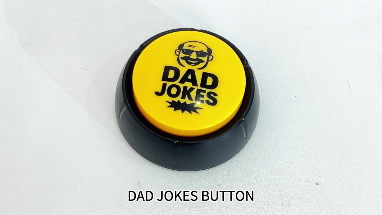 Dad Joke Button Funny Gag Gift for Men – Push Button for Hilarious Jokes, Perfect Father's Day Gift, White Elephant, Christmas Stocking Stuffer & Birthday Gift from Daughter for Ages 14+