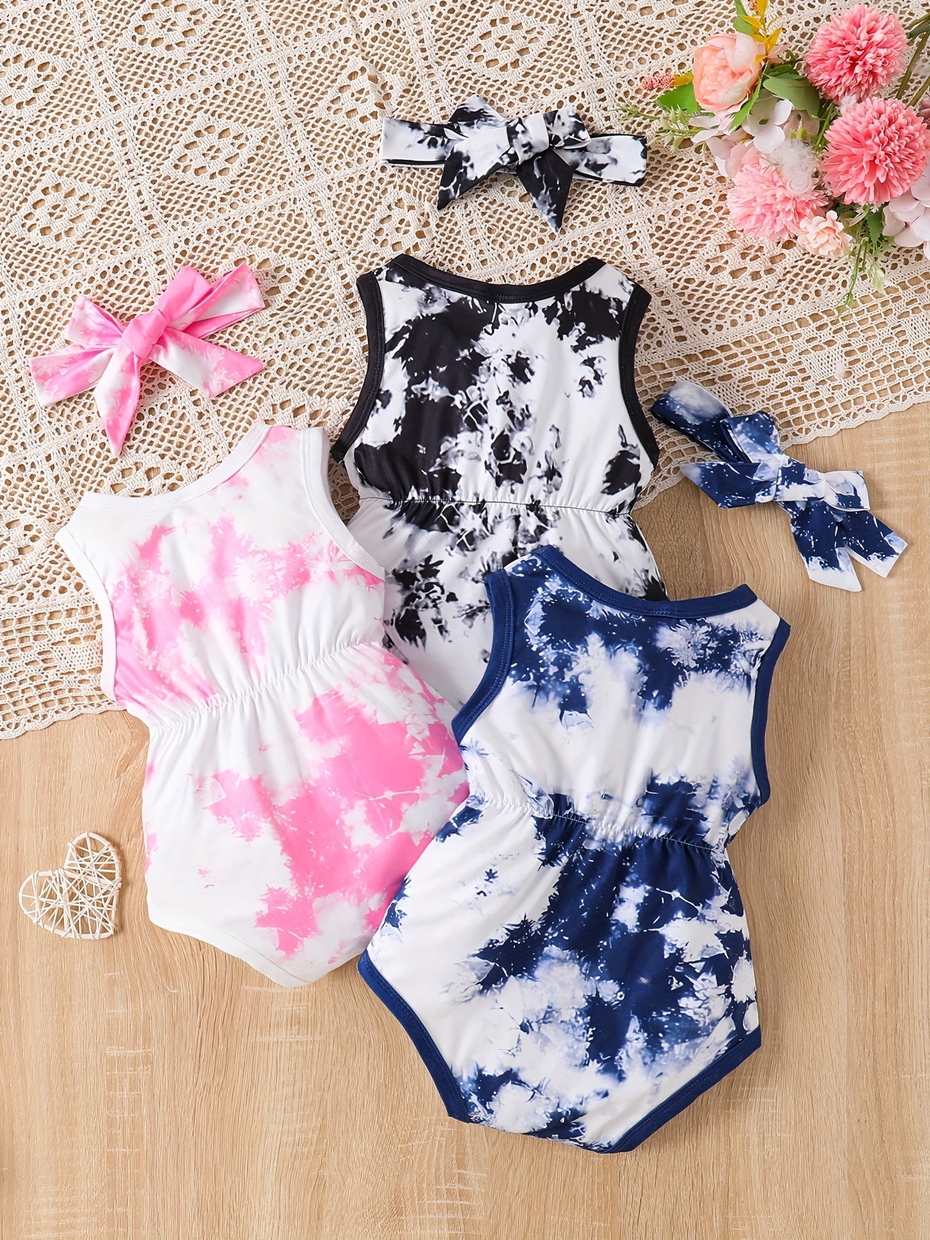 Baby Girl Tie Dye Bodysuit - Sleeveless Summer